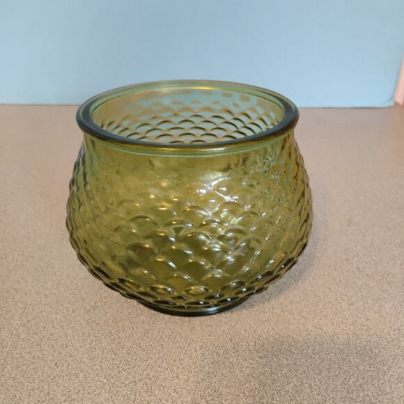 EO Brody Green Vintage Fish Scale Planter/Vase, - Picture 4 of 4